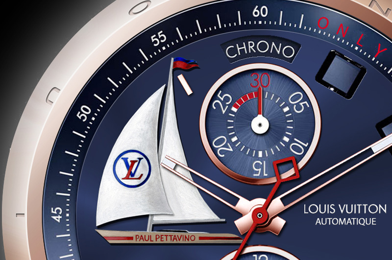 LOUIS VUITTON, LOUIS VUITTON TAMBOUR REGATTA V3 LV CUP, REFERENCE Q102G, A  PVD COATED STAINLESS STEEL CHRONOGRAPH WRISTWATCH WITH DATE AND REGATTA  COUNTDOWN INDICATION, CIRCA 2012, Watches Online, Watches